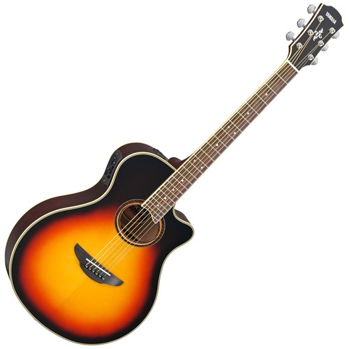 Yamaha APX700II Thin-Line Acoustic Guitar w/ Solid Top & Cutaway (Vintage Sunburst)