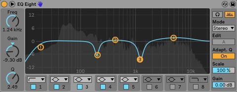 Example of EQ cut rather than boost