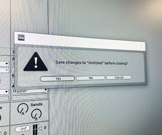 Image of a save dialogue box in Ableton Live