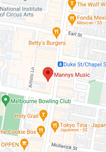 Location map of Mannys Melbourne